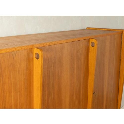 Medium Brown Highboard in Walnut Veneer, 1950s For Sale - Image 11 of 14