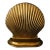 1960s Mid Century Modern Brass Shell Single Book End For Sale