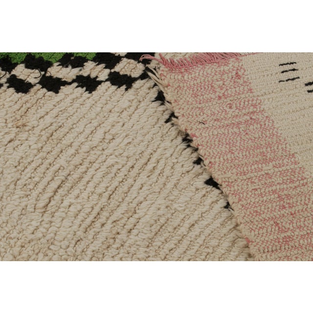 Textile Vintage Moroccan Rug in Beige With Diamond Patterns, From Rug & Kilim For Sale - Image 7 of 7