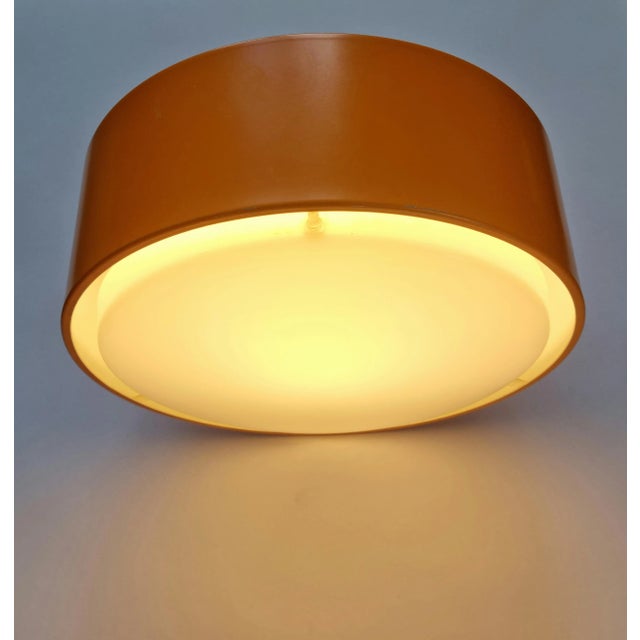 Metal Mid-Century Flush Mount by Clemmensen & Jørgen Bo for Fog & Mørup, Denmark, 1960s For Sale - Image 7 of 11