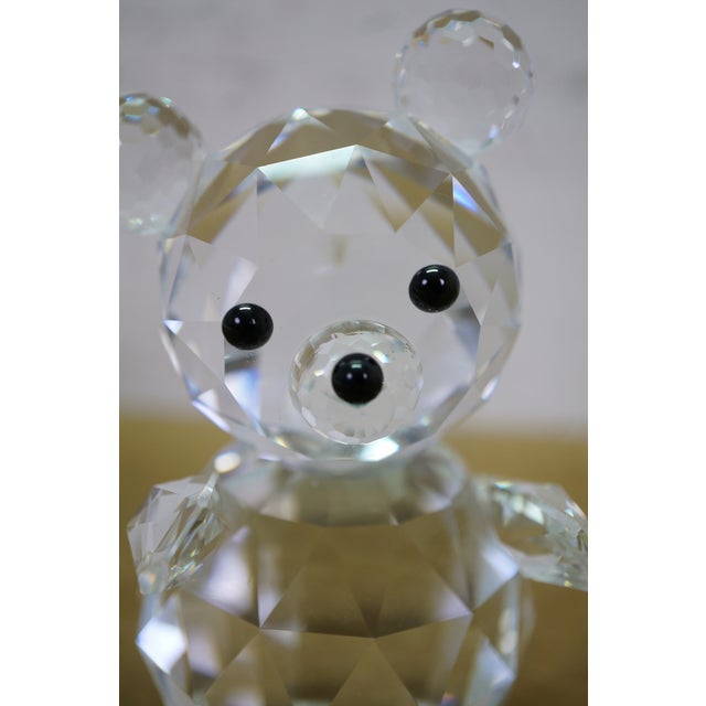 Vintage Swarovski Austrian Crystal Large Teddy Bear Figurine Max Schreck 4.5" For Sale - Image 10 of 13