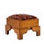 Folk Art Antique 1920s Handmade Oak Wood Spanish Colonial Revival Arts & Crafts Footstool W/ Hand-Knotted Rug Seat For Sale - Image 3 of 17