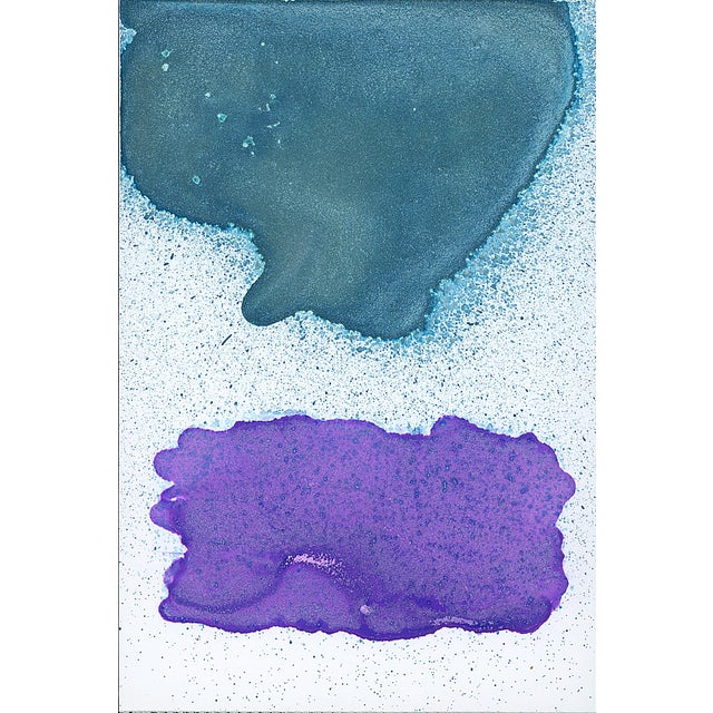 Rothko Surprise #174 Original Miniature Minimalist Metallic Inks For Sale - Image 4 of 6