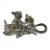 1998 Vintage Arthur Court Lounging Leopard Salt & Pepper Holder/ Candle Holder For Sale