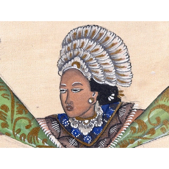 Framed Painting of Balinese Dancer by I Made Budi for your consideration. The framed painting measures approx. 12 3/4...