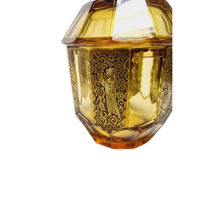 Glass Art Deco Oroplastic Candyer from Moser, Czechoslovakia, 1930s For Sale - Image 7 of 18