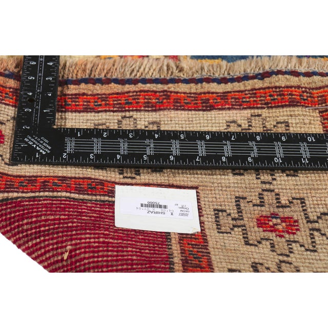Vintage Persian Shiraz Rug - 04'08 X 07'04 For Sale In Dallas - Image 6 of 9