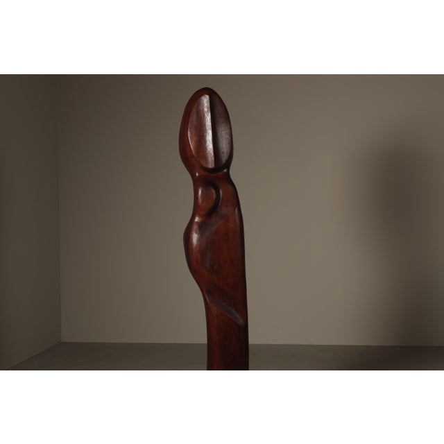 Begga d'Haese, Large Sculpture, 1985, Afzelia Wood For Sale - Image 12 of 16