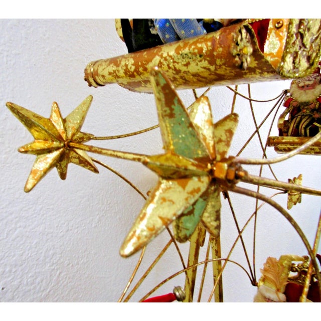 Rare Vintage Large Mark Roberts North Pole Ferris Wheel With Elves For Sale In Miami - Image 6 of 11