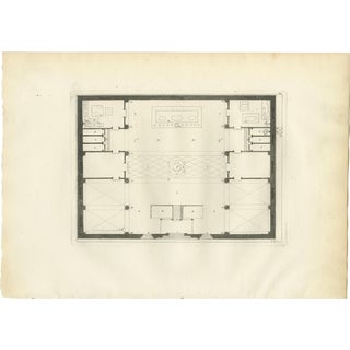 Chinese Agoda Temple Architectural Floor Plan Engraving, 1815 For Sale