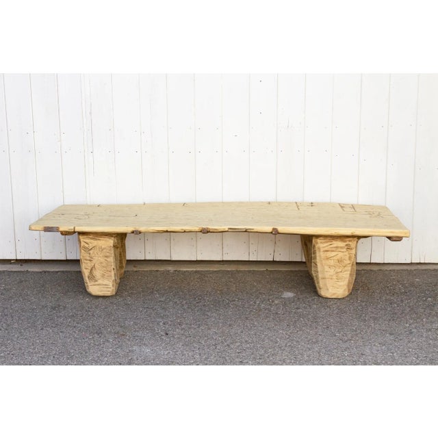 Antique Bleached Wood Naga Table For Sale - Image 4 of 13