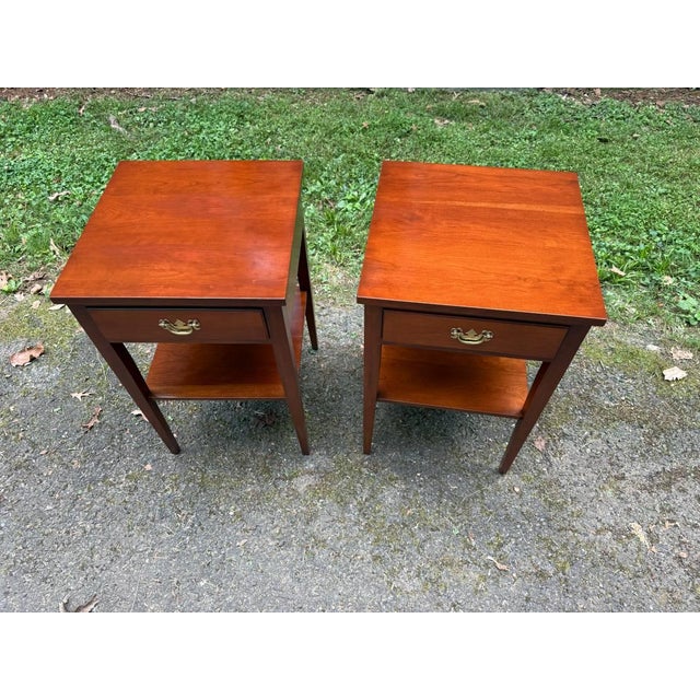 Pair of American Shaker Style 2 Tier Side Tables by Suter's Handcrafted Furniture For Sale - Image 12 of 12