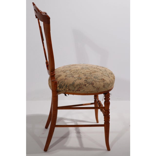 Late 19th Century Victorian Side Chair of Birdseye and Tiger Maple 19th C Possibly English For Sale - Image 5 of 12