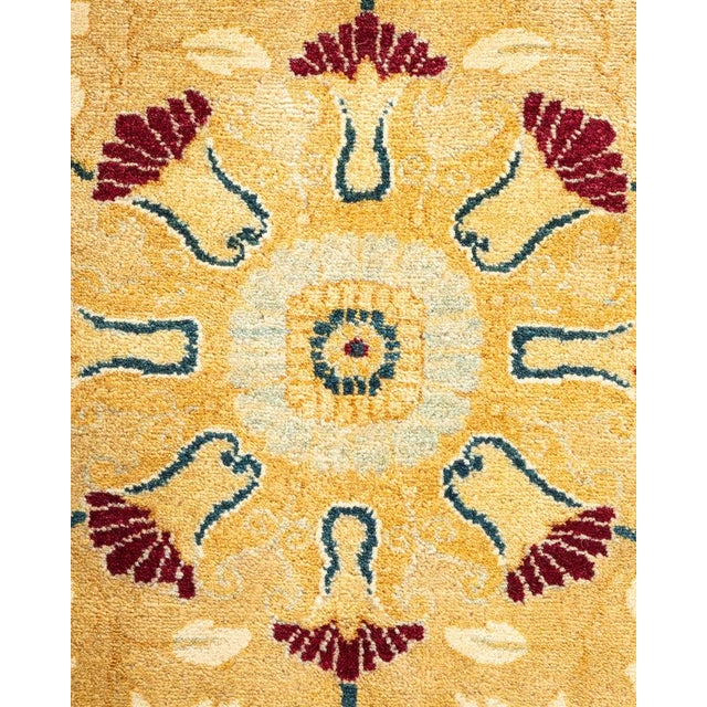 Traditional Mogul, One-of-a-Kind Hand-Knotted Area Rug in Ivory, 9' 1" x 11' 9" For Sale - Image 3 of 8