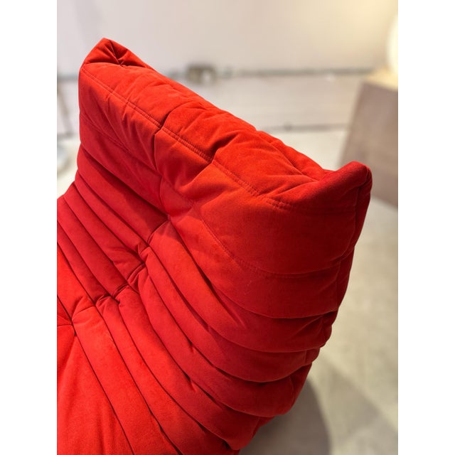 Red Togo Sofa Set by Michel Ducaroy for Ligne Roset, Set of 3 For Sale - Image 8 of 18