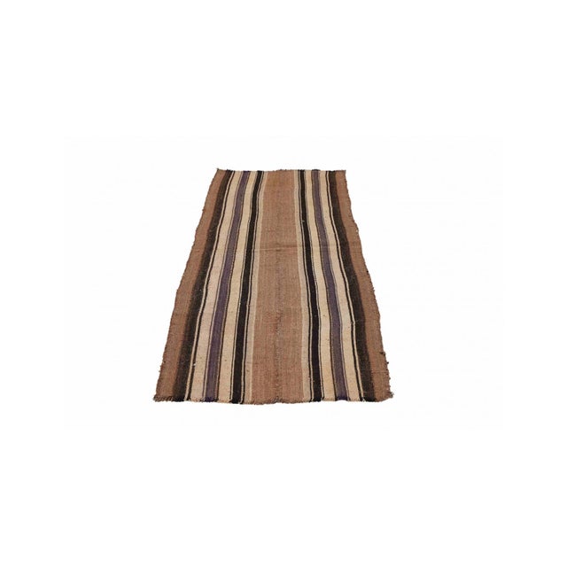Vintage handwoven natural wool kilim rug from Kars region of Turkey. Approximatelly 50-60 years old. In very good...