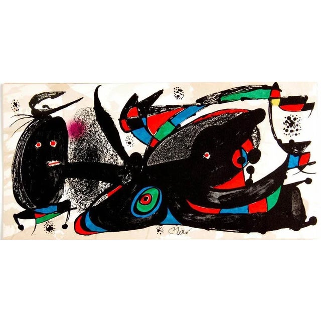 Joan Miró lithograph done on guarro paper in 1972, print signed done in 1500 pieces published by Poligrafa Barcelona