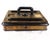 Shabby Chic Wooden Desk Organizer With Drawer and Two Crystal Inkwells For Sale - Image 3 of 8