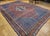 Persian Vintage Oversized Persian Bidjar Rug, Hand-Knotted Wool, Geometric Pattern, Blue & Red,10x15 For Sale - Image 3 of 16