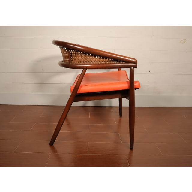 Vintage James Mont King Cole Style Bentwood Cane Arm Chair Mid Century Modern Retro 60's 70's Beech Wood For Sale - Image 10 of 11