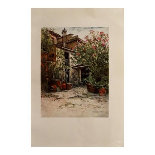 1905 Italian Original Print - A Tuscan Farm - From Book Florence & Some Tuscan Cities (1905) For Sale