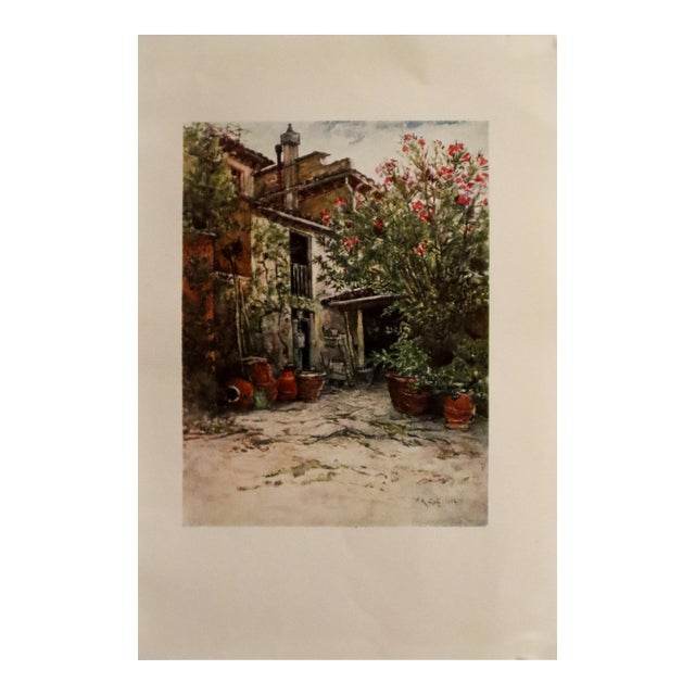1905 Italian Original Print - A Tuscan Farm - From Book Florence & Some Tuscan Cities (1905) For Sale