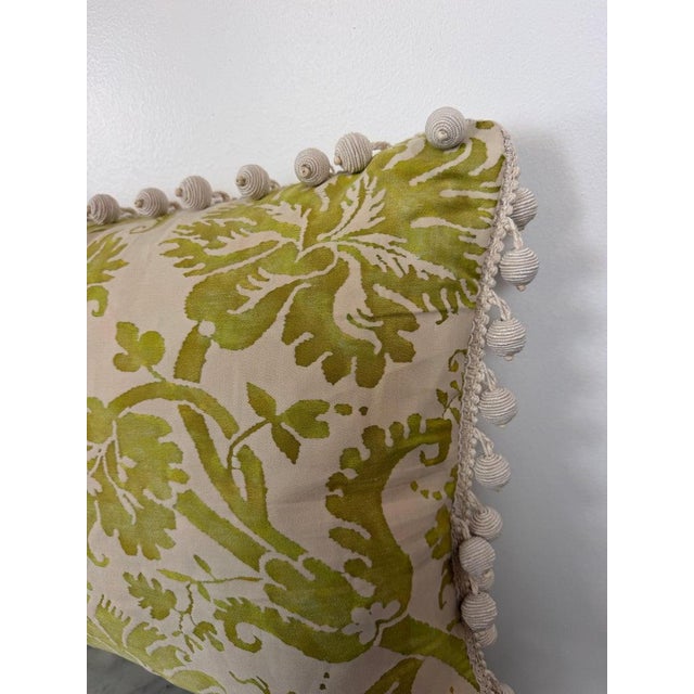 Pair of Mariano Fortuny Pillows - With Designer Pom-Pom Trim For Sale - Image 14 of 18