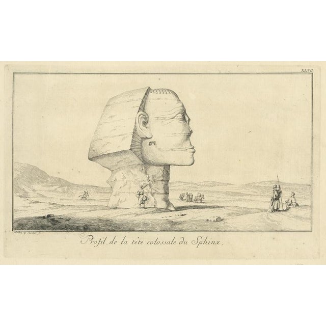 Sphinx of Giza, Antique Egypt Engraving by Norden & Tuscher, 1755 This striking engraving presents one of the earliest and...