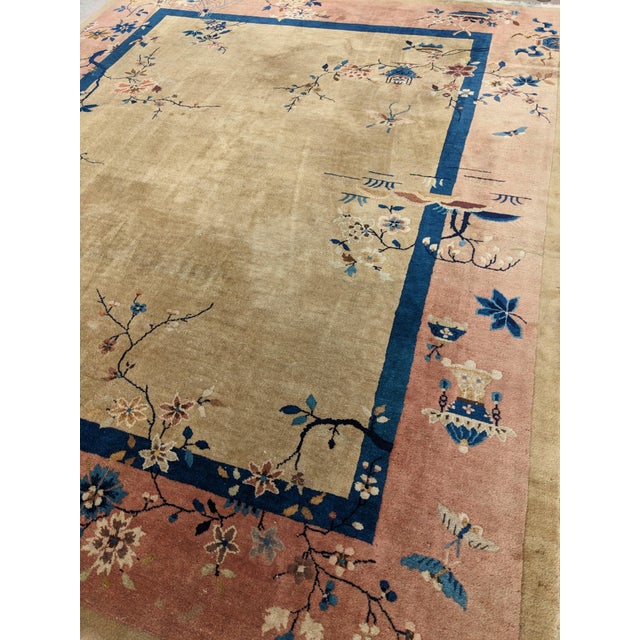 1920s Antique Chinese Art Deco Rug For Sale - Image 4 of 9