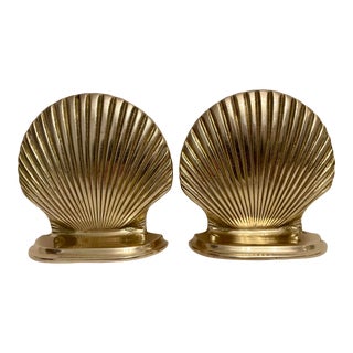 Pair of Scallop Seashell Bookends For Sale