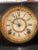 Wood Vintage Heavy Wood and Metal Mantle Clock For Sale - Image 7 of 12