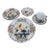 Vintage Amm Faenza Garofano 5-Piece Place Setting - Hand-Painted Italian Majolica For Sale