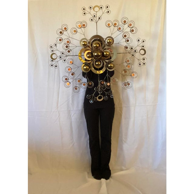 Brass Curtis Jere Sun Drop Wall Sculpture C1980 For Sale - Image 8 of 8