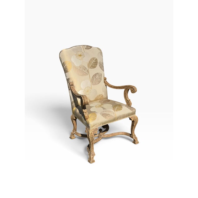 1990s 18th C Style Dennis & Leen Hampton Court Regency Arm Chair For Sale - Image 5 of 7