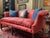 English Vintage Neoclassical Style Sofa With Chippendale Influence, Gothic Tracery Base, and Down Cushion For Sale - Image 3 of 5