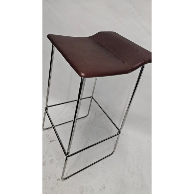 Coalesse Last Minute Bar Height Stool in Maroon For Sale In New York - Image 6 of 6