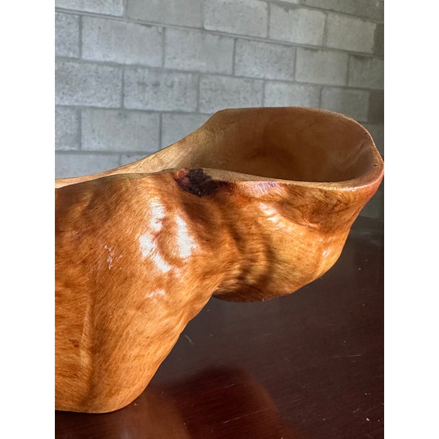 1950s Organic Modern Swedish Wooden Freeform Bowl For Sale - Image 4 of 9