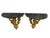 Hollywood Regency Gilded Acanthus Leaf Demi-Lune Hollywood Regency Wall Shelves, a Pair For Sale - Image 3 of 14