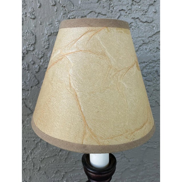 Vintage 1900s Dual Arm Bronze Look Monkey Table Lamp For Sale - Image 4 of 12