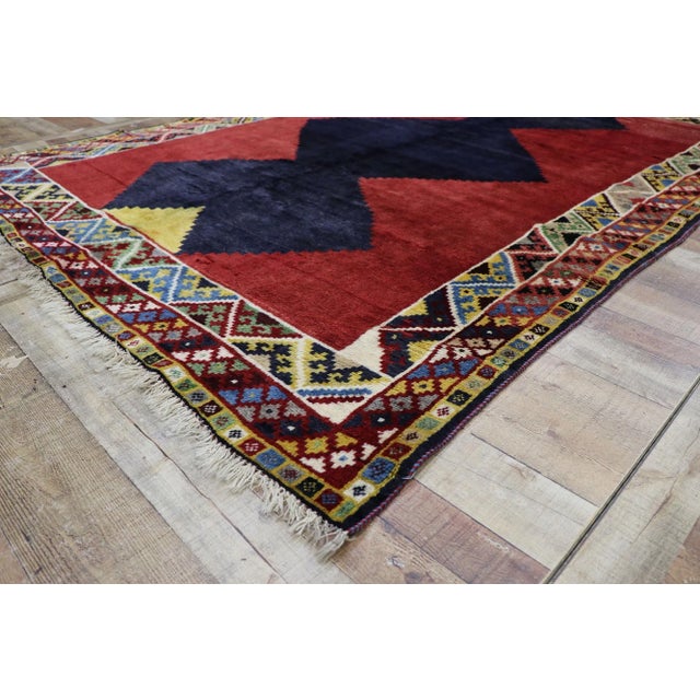 Vintage Persian Shiraz Rug - 06'09 X 09'09 For Sale In Dallas - Image 6 of 9