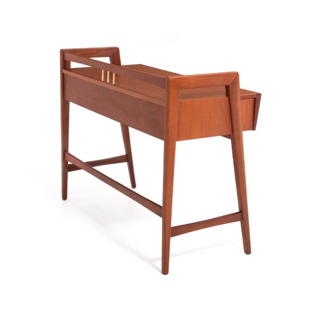 Brown Kent Coffey Goldenaire Mid Century Desk Restored For Sale - Image 8 of 14