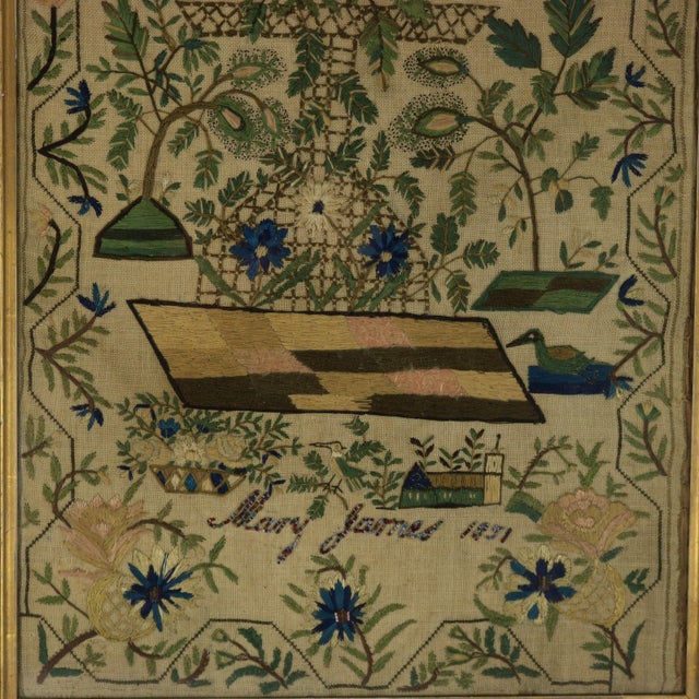Victorian Victorian Sampler, 1851, by Mary James For Sale - Image 3 of 18