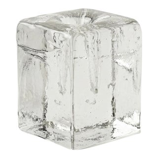 Glass Block Candle Holder For Sale