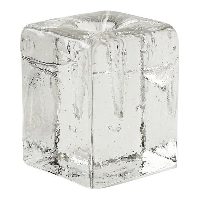 Glass Block Candle Holder For Sale
