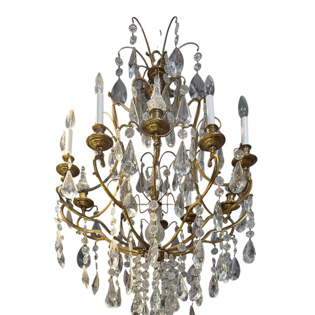 French Louis XVI Style Baccarat French Crystal Chandelier For Sale - Image 3 of 8
