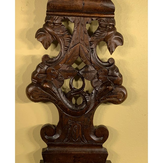 Italian Antique 1900s Italian Hand Carving Wood Wall Hanging For Sale - Image 3 of 11