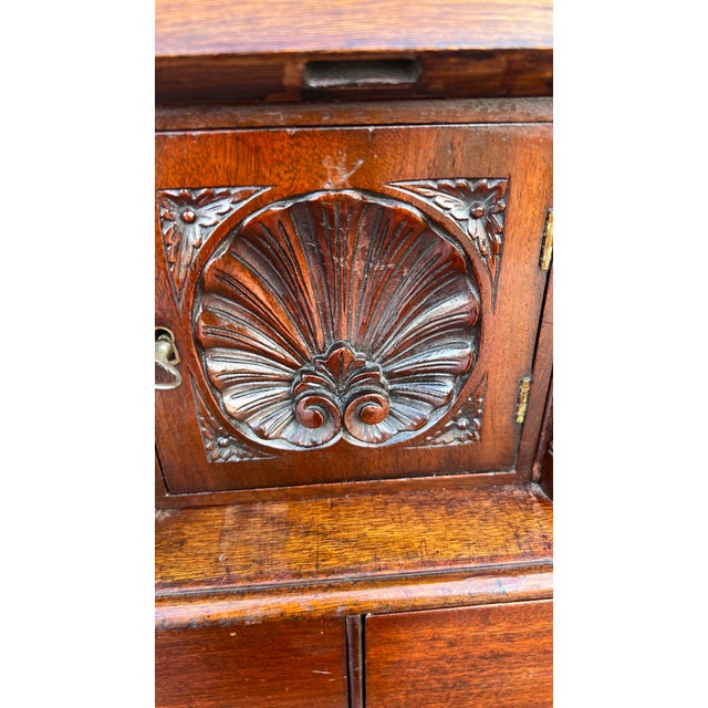 Late 19th Century A Antique Centennial Period Chippendale Style Block Front Desk With Ball and Claw Feet, Circa 1880's For Sale - Image 5 of 12