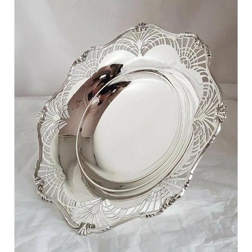 Vintage Sterling Silver Cake Stand from Selfridge & Co, 1940 For Sale - Image 6 of 14