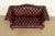 1980s Hancock and Moore Style Vintage Chippendale Tufted Oxblood Leather Camelback Chesterfield Sofa, Circa 1980s For Sale - Image 5 of 14
