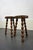 Wood Vintage French Brutalist Stools, 1950s, Set of 2 For Sale - Image 7 of 7